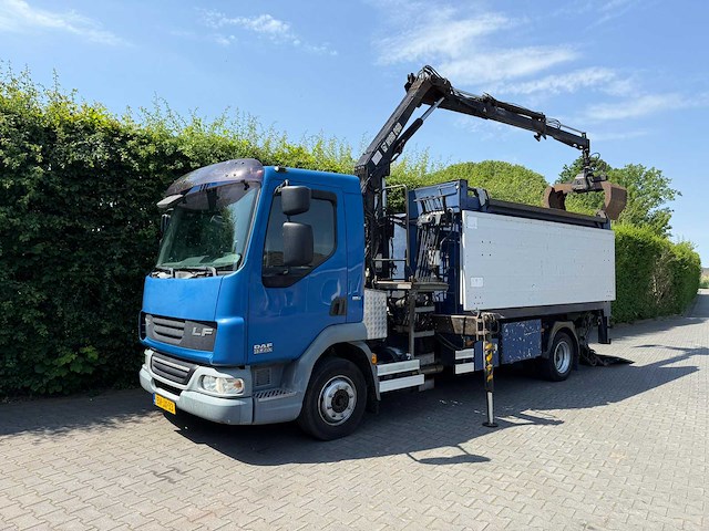 2008 daf lf vrachtwagen met hiab autolaadkraan - afbeelding 1 van  41