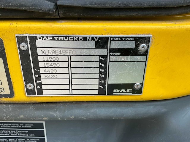 2008 daf lf45 oprijwagen vrachtwagen - afbeelding 53 van  53