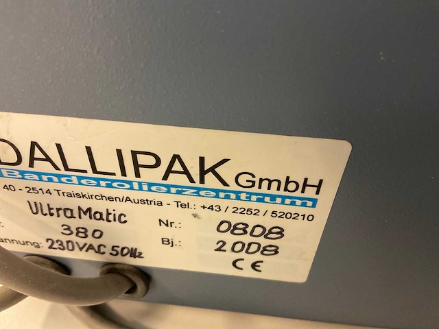 2008 dallipak ultramatic 380 bandeerapparaat - afbeelding 4 van  4