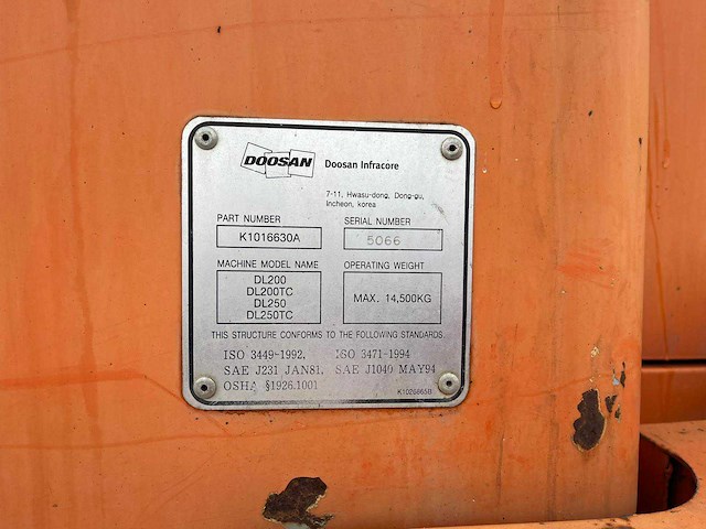 2008 doosan dl200 shovel - afbeelding 6 van  14