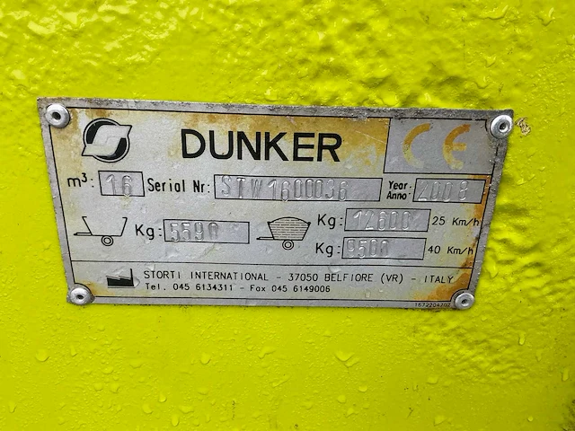 2008 dunker tw160 voermengwagen - afbeelding 18 van  25