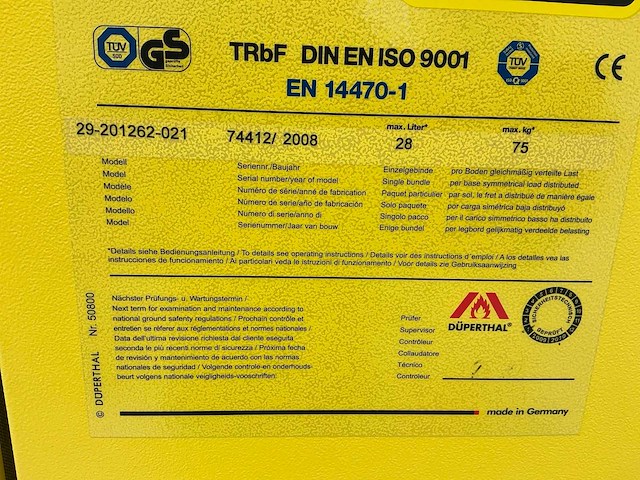 2008 dupa typ 90 veiligheidskast en14470-1 - afbeelding 3 van  8