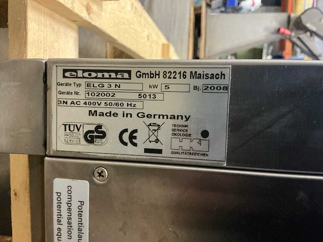 2008 eloma elg 3 n kippen grill/bak oven - afbeelding 7 van  7