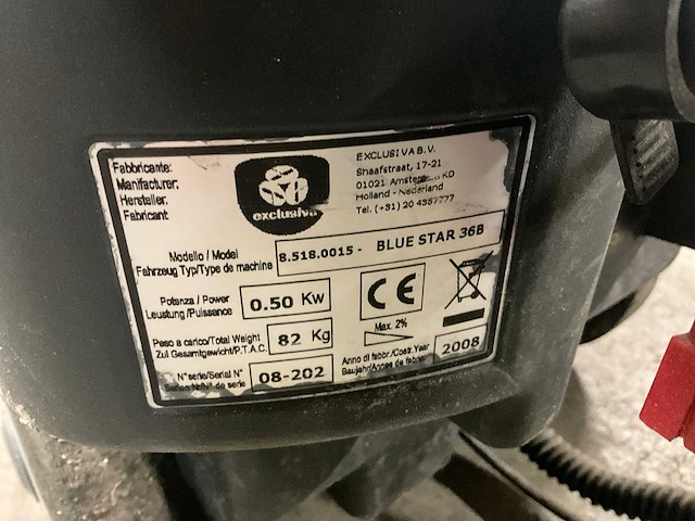 2008 exclusiva blue star 36b schrob- en zuigmachine - afbeelding 7 van  7