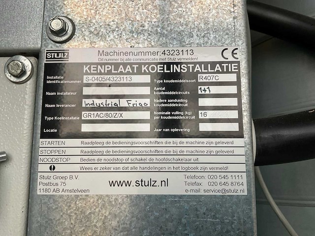 2008 f-industrial frigo ge1ac 80/z/x koelinstallatie met filterunit - afbeelding 13 van  30