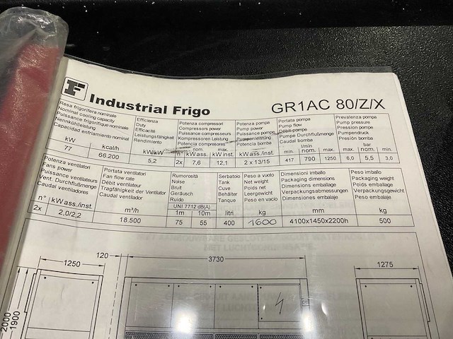 2008 f-industrial frigo ge1ac 80/z/x koelinstallatie met filterunit - afbeelding 21 van  30