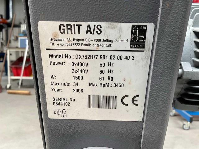 2008 fein gx 752h backstand schuurmachine - afbeelding 6 van  6