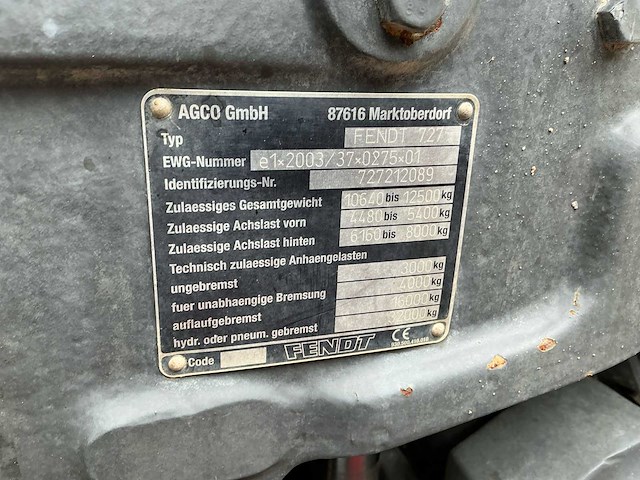 2008 fendt 718 vierwielaangedreven landbouwtractor - afbeelding 33 van  38