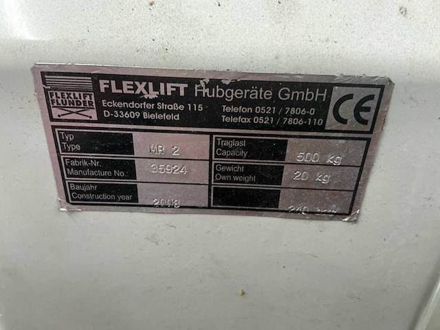 2008 flexlift mr-2 draaiplateau - afbeelding 7 van  7