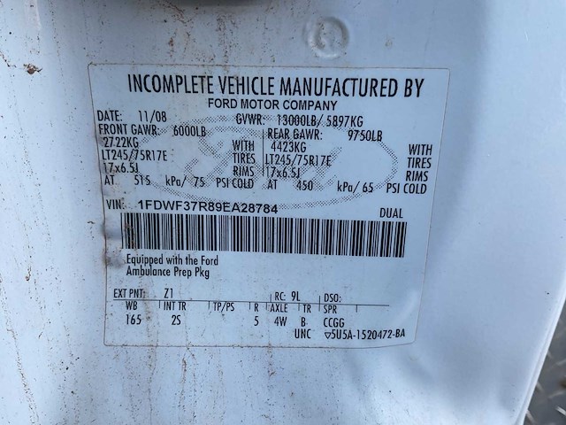 2008 ford f-350 xlt super duty ambulance bedrijfswagens - afbeelding 25 van  34
