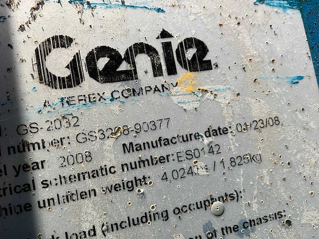 2008 genie gs-2032 hoogwerker - afbeelding 4 van  12
