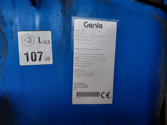2008 genie s-60 hoogwerker - afbeelding 1 van  4