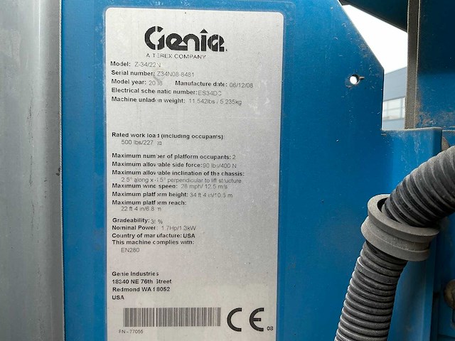 2008 genie z34/22 hoogwerker - afbeelding 31 van  37