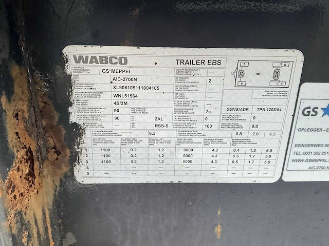 2008 gs aic-2700n container aanhangwagen - afbeelding 15 van  18