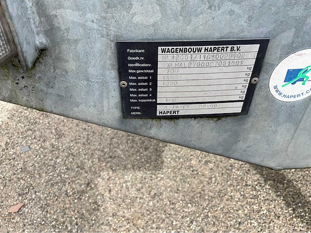 2008 hapert aanhangwagen - afbeelding 2 van  10