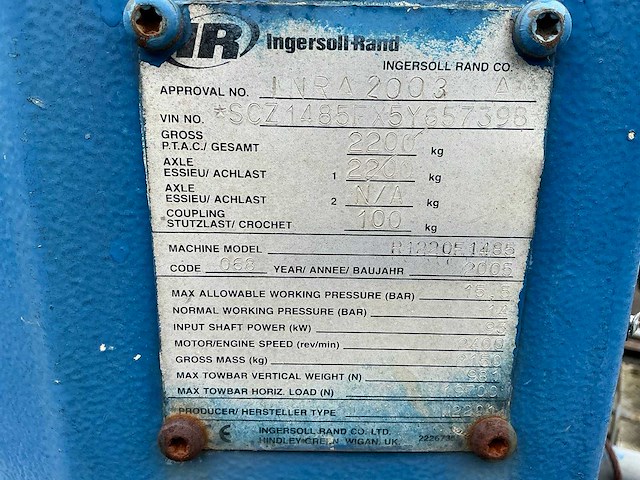 2008 hapert k2700 aanhangwagen met ig compressor - afbeelding 19 van  26