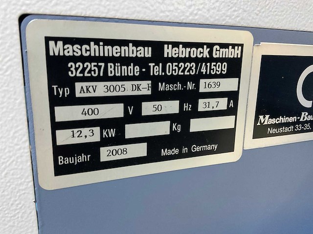 2008 hebrock akv 3005 dk-f halfautomatische kantenaanlijmmachine - afbeelding 4 van  12