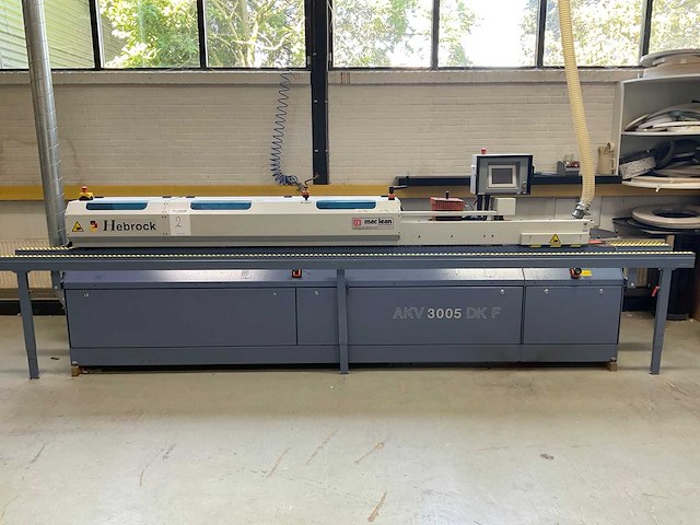 2008 hebrock akv 3005 dk-f halfautomatische kantenaanlijmmachine - afbeelding 1 van  12