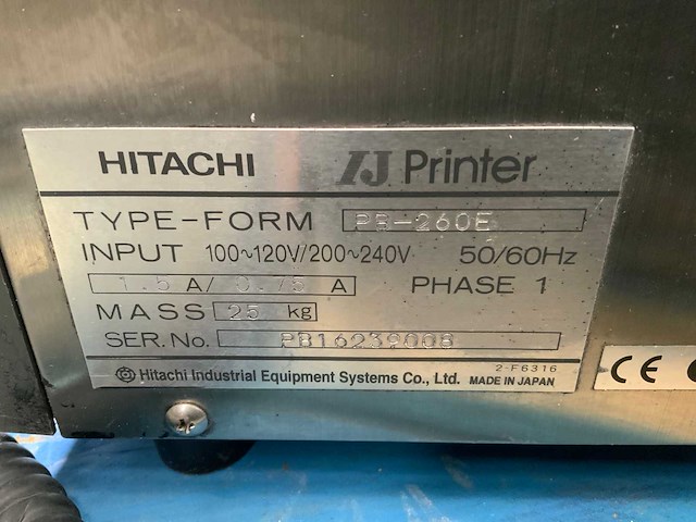 2008 hitachi pb-260e printer kleinkarakter - afbeelding 4 van  7