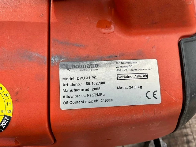 2008 holmatro dpu 31 pc bevrijdingsunit hydraulische pers - afbeelding 14 van  21