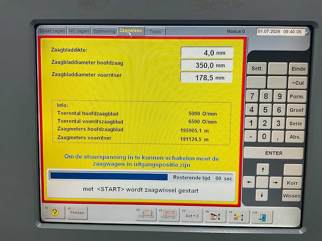 2008 holz-her cut 82 6110 horizontale platen opdeelzaagmachine - afbeelding 9 van  20