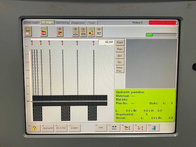 2008 holz-her cut 82 6110 horizontale platen opdeelzaagmachine - afbeelding 6 van  14