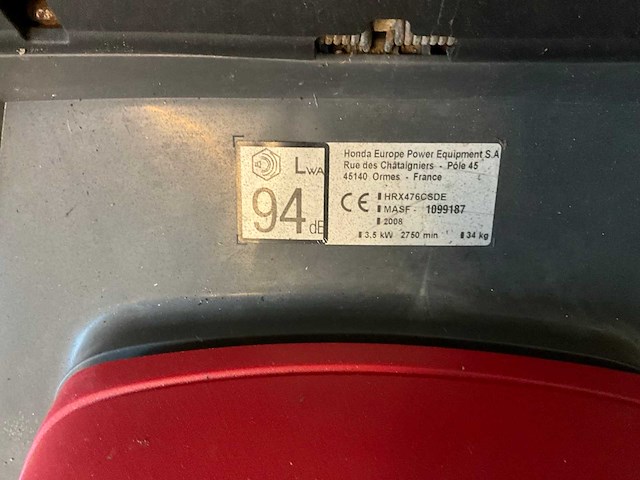 2008 honda hrx476 grasmaaier - afbeelding 7 van  7