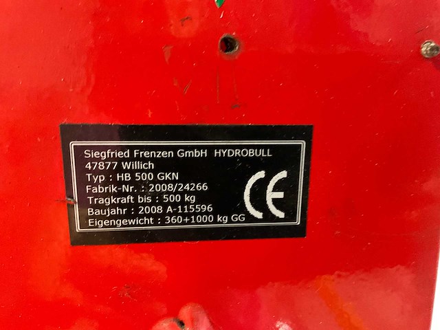 2008 hydrobull hb 500 gkn mobiele werkplaatskraan - afbeelding 7 van  10