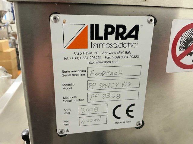 2008 ilpra fp speedy vig verpakkingsmachine / sealmachine - afbeelding 7 van  17