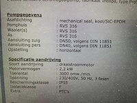 2008 inoxpa prolac s-20 pomp - afbeelding 5 van  5