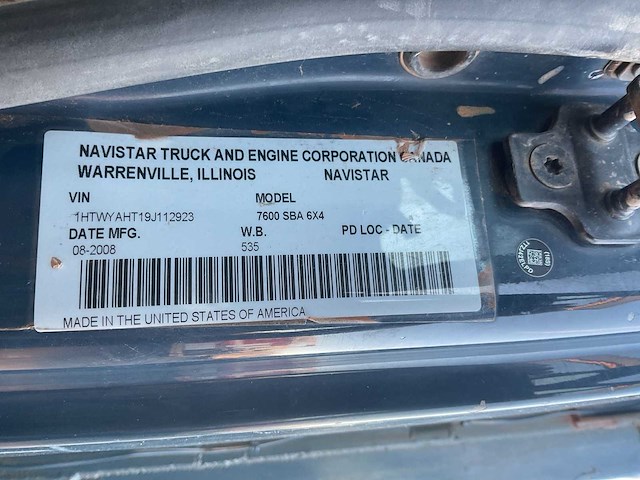 2008 international 7600 workstar kieper - afbeelding 7 van  19