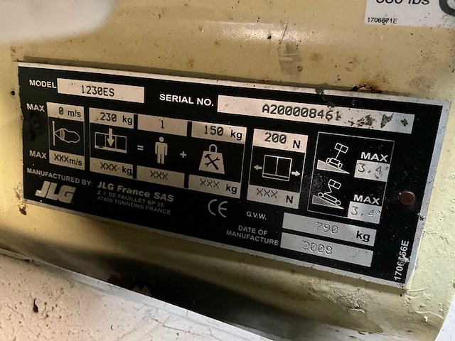 2008 jlg 1230es hoogwerker - afbeelding 3 van  11