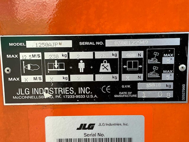 2008 jlg 1250ajp hoogwerker - afbeelding 5 van  14