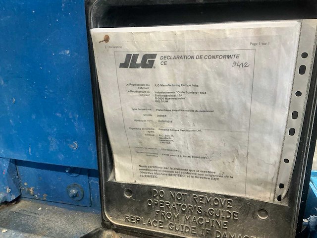 2008 jlg 2030es hoogwerker - afbeelding 7 van  16