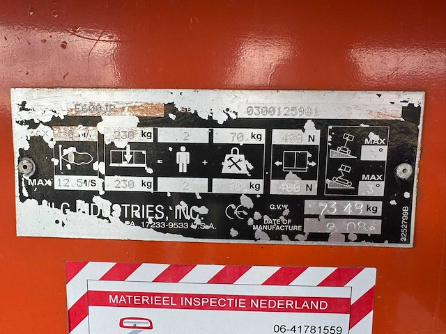 2008 jlg 600jp hoogwerker - afbeelding 17 van  27