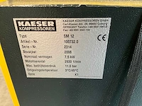 2008 kaeser sm12 luchtcompressor - afbeelding 5 van  6