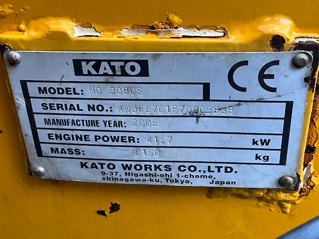 2008 kato hd 308us midigraafmachine - afbeelding 16 van  23