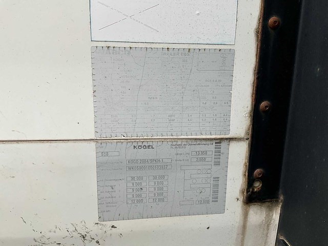 2008 kögel gesloten oplegger ok-05-fz - afbeelding 22 van  30