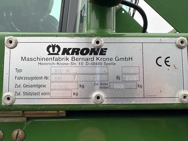2008 krone big m ll maaimachine - afbeelding 67 van  77