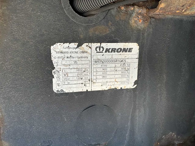2008 krone sd oplegger - afbeelding 5 van  22
