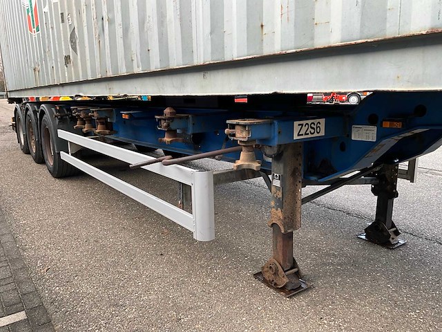 2008 krone sd27 container chassis met 40ft container - afbeelding 9 van  29