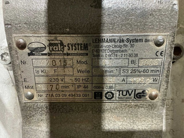 2008 lehmann rak-system afvoerontstopping machine - afbeelding 3 van  11