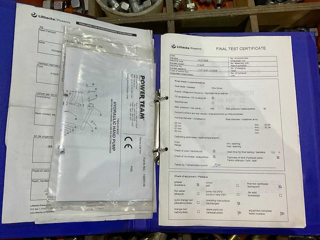 2008 lillbacka powerco finn power p 16 hp hydraulische pers - afbeelding 7 van  7