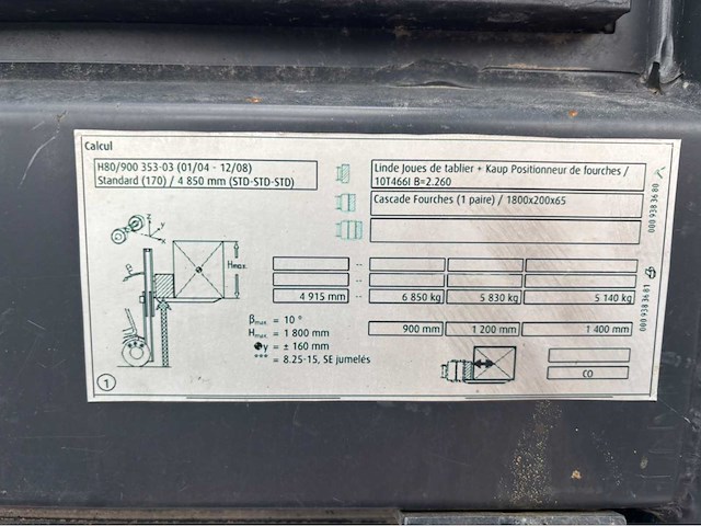 2008 linde h80t vorkheftruck - afbeelding 32 van  39