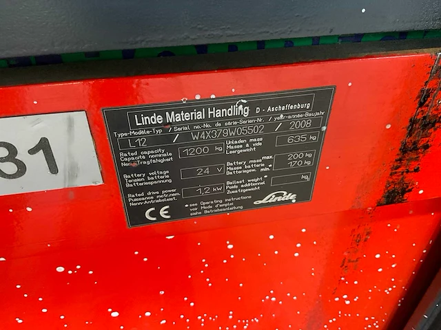2008 linde l12 stapelaar - afbeelding 7 van  10