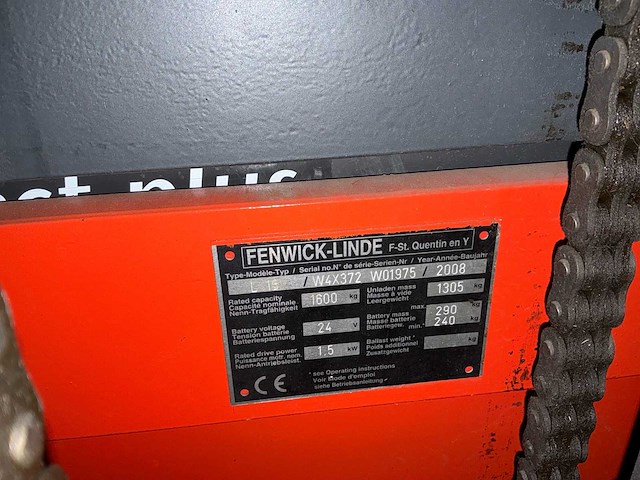 2008 linde l16 dubbelstock stapelaar - afbeelding 2 van  16