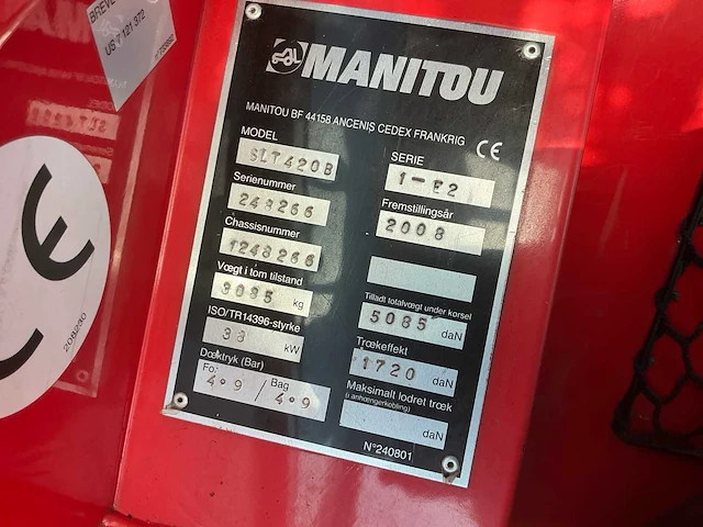 2008 manitou slt 420b twisco 3-wieler verreiker - afbeelding 21 van  21