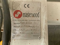 2008 masterwood teknomat 2000 tf inkroosmachine - afbeelding 9 van  9