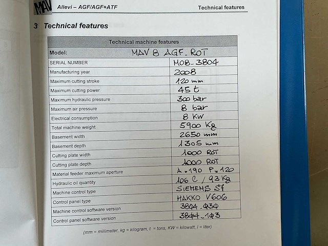 2008 mav 8 semi-automatische stansmachine - afbeelding 10 van  21