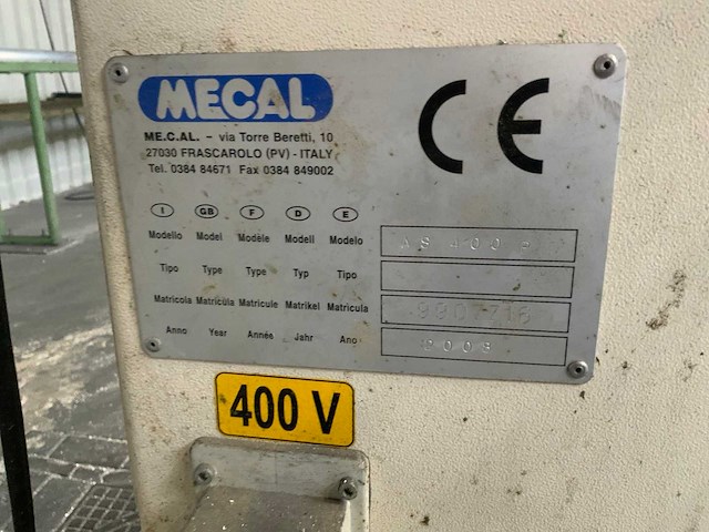 2008 mecal as 400 p aluminium afkortcirkelzaagmachine - afbeelding 5 van  5